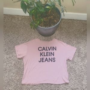 Calvin Klein Jeans Cropped Tee Women's Sz XL